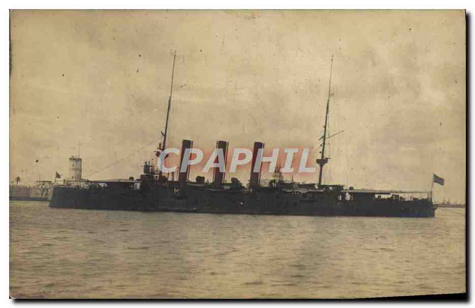 Bateau de guerre — vue de port — Agence photographique espagnole, Veracruz