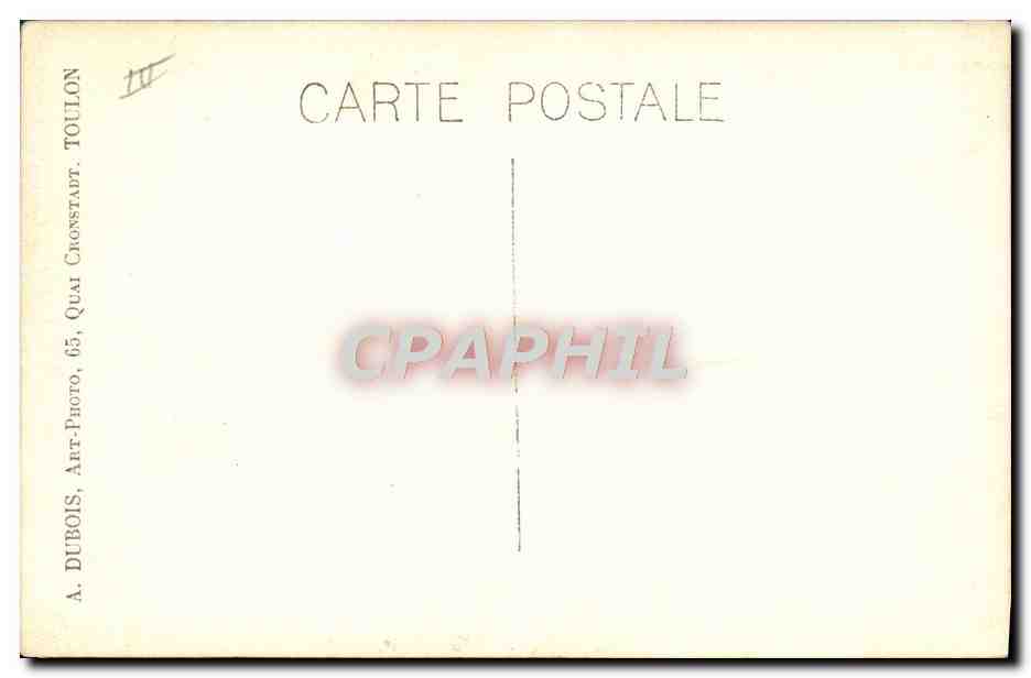 CARTE PHOTO Bateau Guerre  — Verso