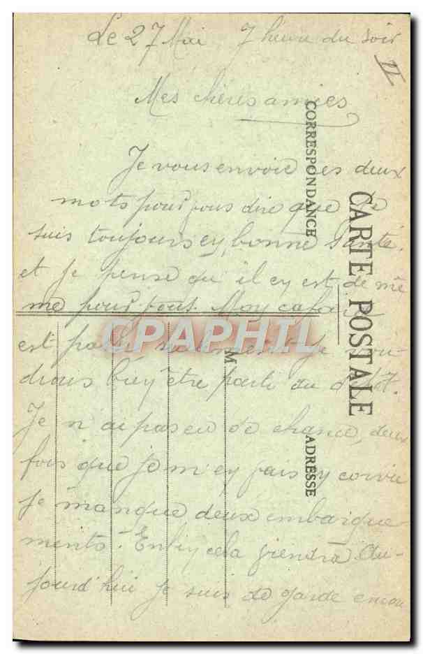 CPA Bateau Guerre Torpilleur de defense mobile au large un jour de tempete  — Verso