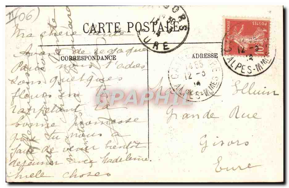 CPA Bateau Guerre Cannes Torpilleurs dans le port  — Verso