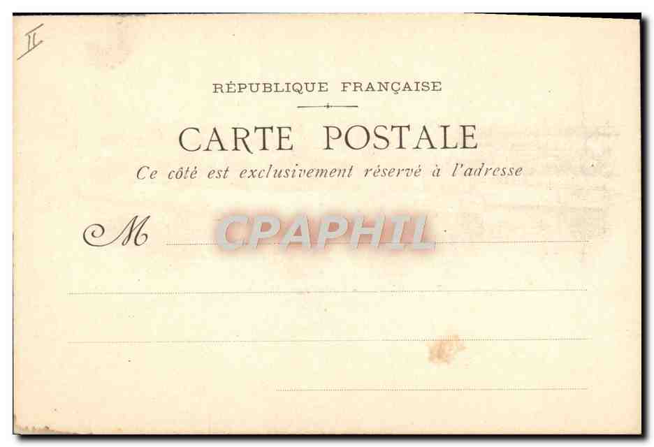CPA Bateau Guerre Alger La defense mobile  — Verso