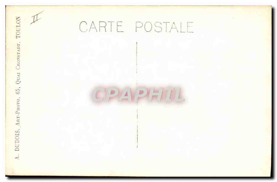 CARTE PHOTO Bateau Guerre  — Verso