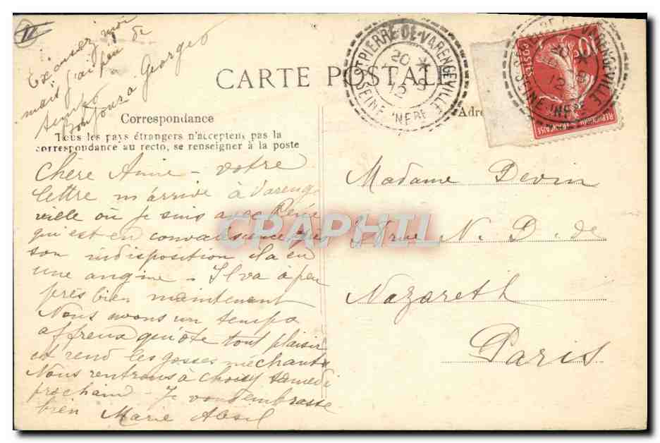 Rouen — Le Théâtre des Arts et l'entrée de la rue Grand Port — Verso