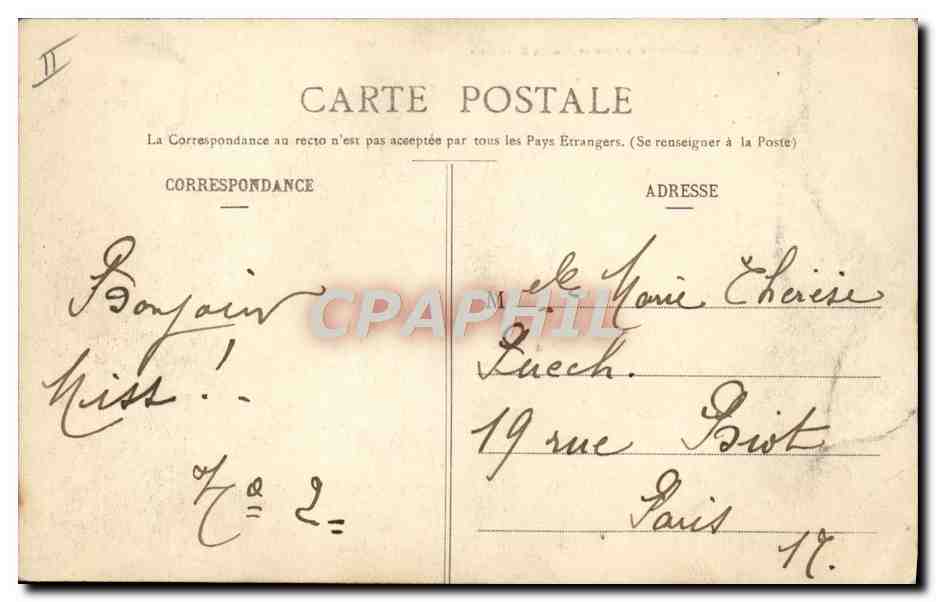 Rouen - Théâtre des Arts et Cours Boieldieu — C.V. 435 — Verso