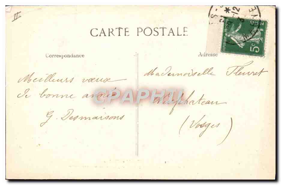 CPA Theatre Reims Tramway — Verso
