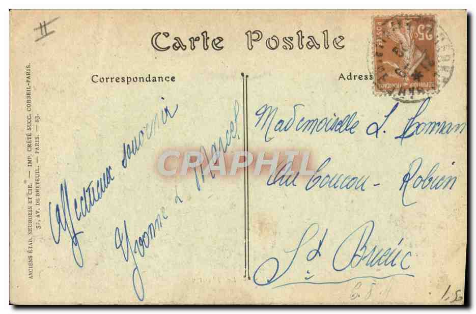 CPA Theatre Rennes Tramway Dubonnet  — Rückseite