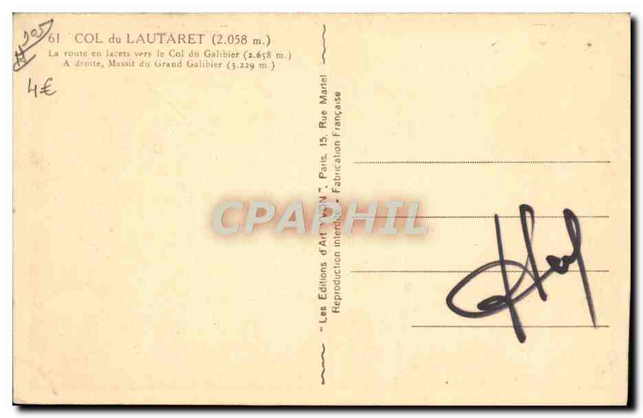 Col du Lautaret — vue panoramique — Les Éditions d'Art VON, Paris — Reverso