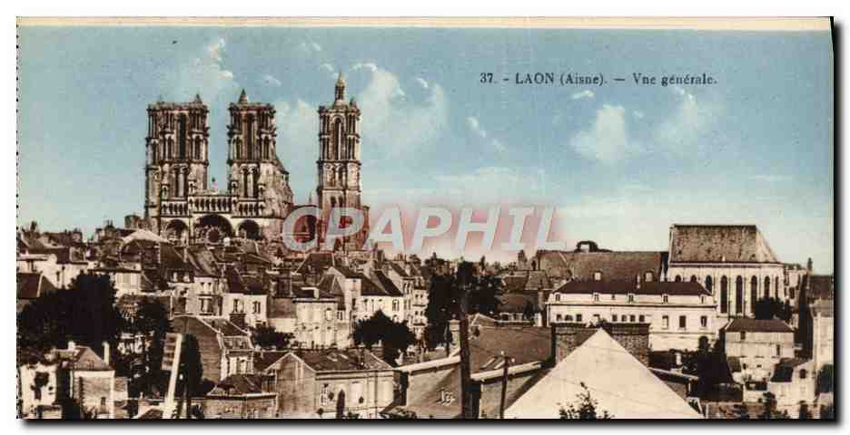 Laon (Aisne) — Vue générale — J. Bourgogne, éditeur à Château-Tierry