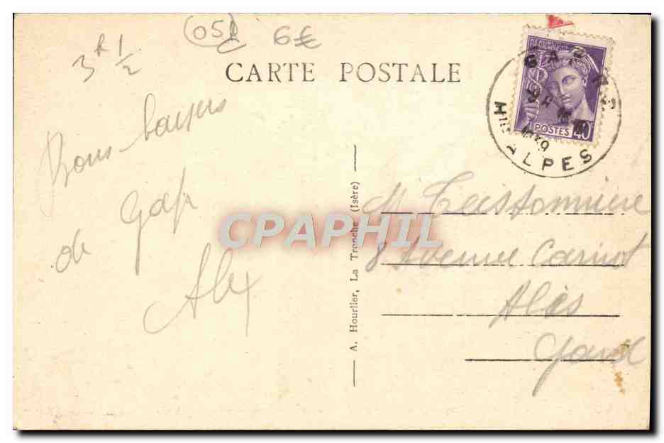 Gap (739 m.) — Vue générale et Montagne de Charanec (1902) — Éditeur non identifié, n° de série 8690.2 — Rückseite