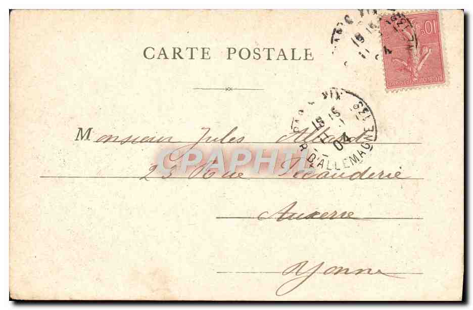 CPA Paris Le palais de Justice — Rückseite