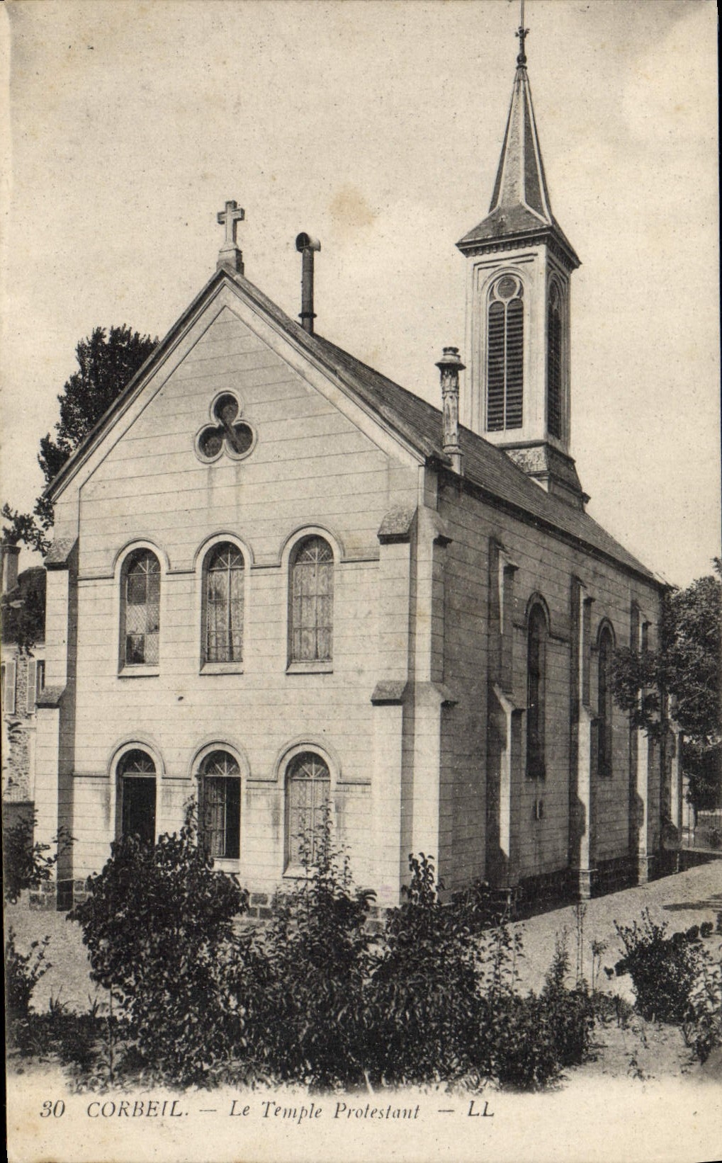 CPA Corbeil Temple protestant