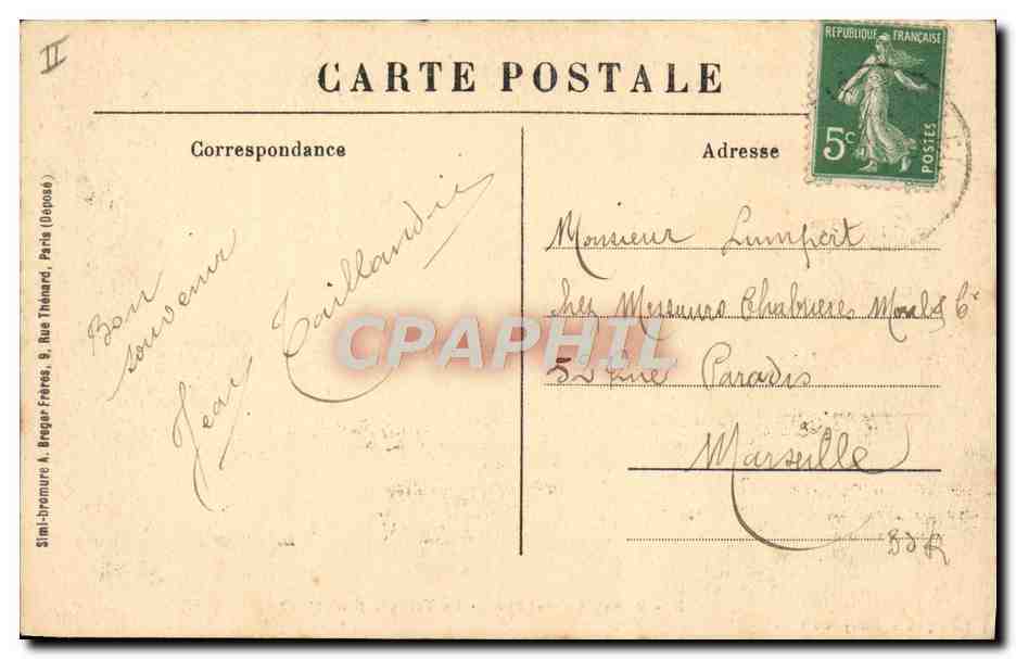 CPA Boissy Saint Leger Le Temple protestant — Verso
