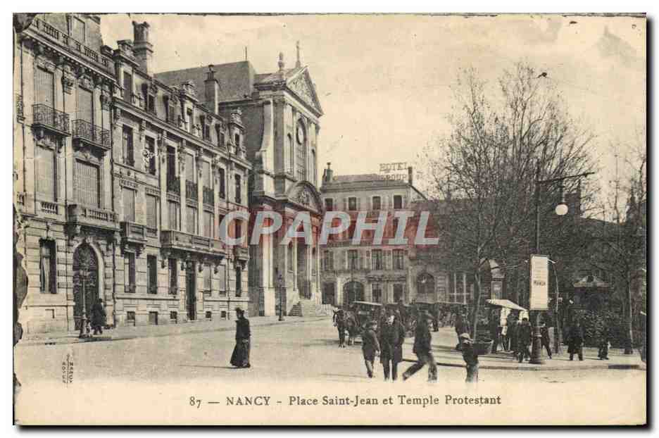 CPA Nancy Place St Jean et Temple protestant