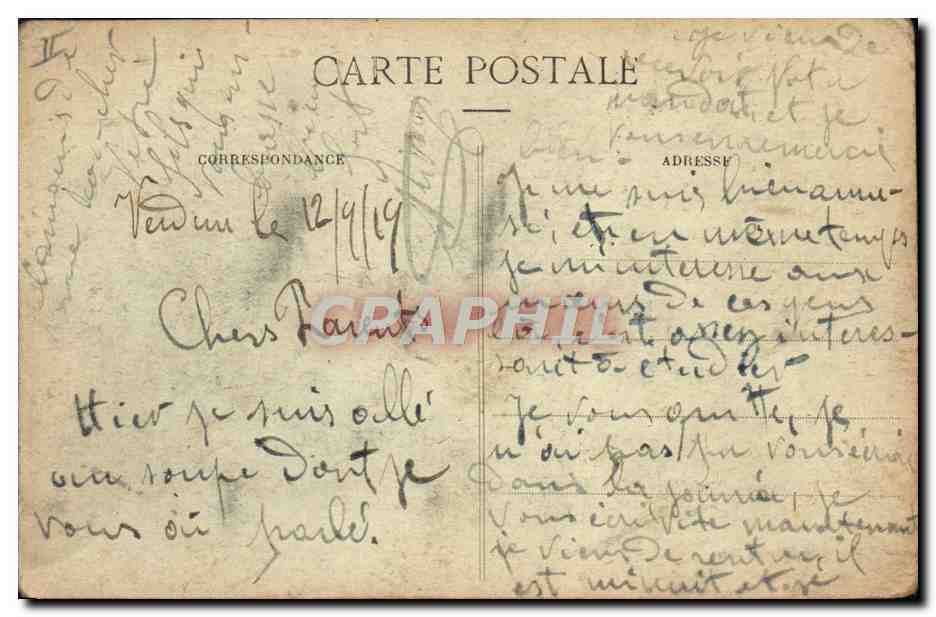 CPA Metz Temple protestant — Verso