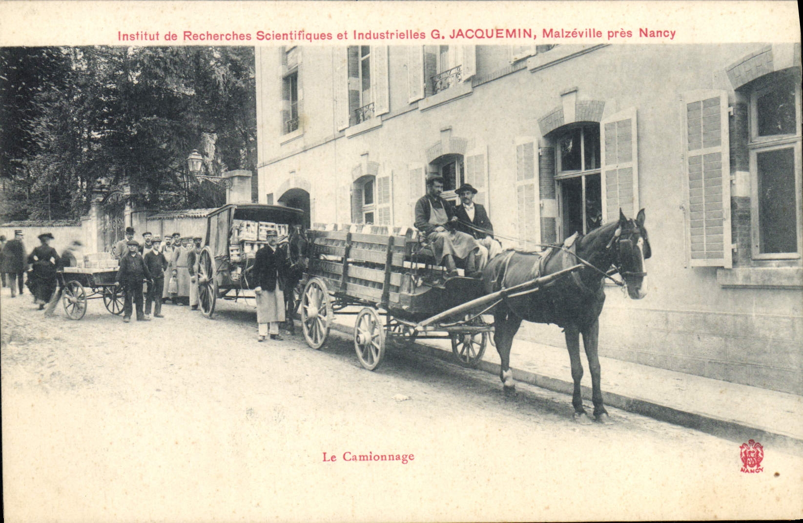 Institut de Recherches Scientifiques et Industrielles G. JACQUEMIN, Malzéville près Nancy — Le Camionnage