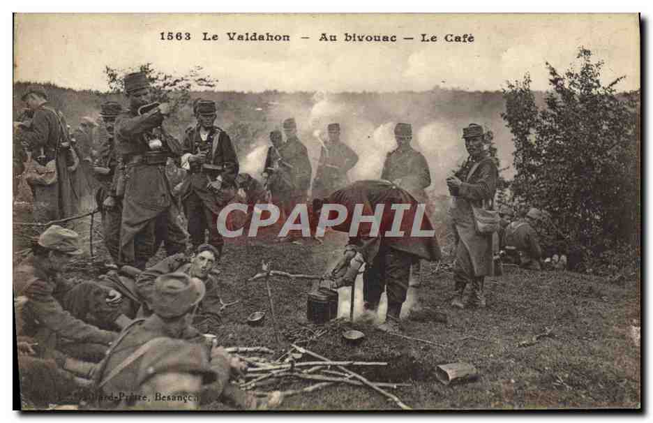 Le Valdahon — Au bivouac — Le Café — Éditeur : L. Bard-Prière, Besançon