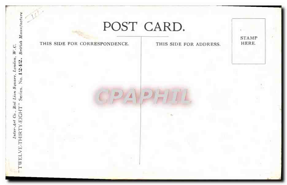CPA Illustrateur Enfant Militaria Donald McGill — Verso