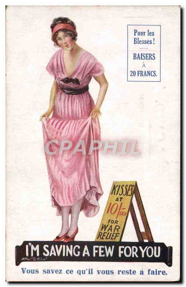 CPA Illustrateur Femme I'm saving a few for you