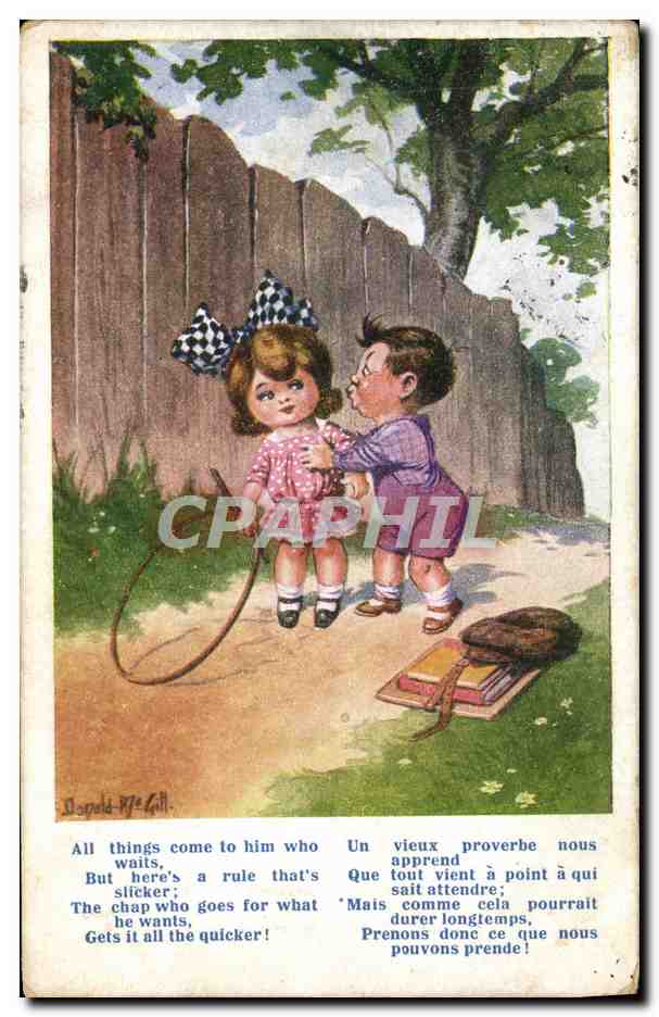 CPA Illustrateur Enfants Donald McGill