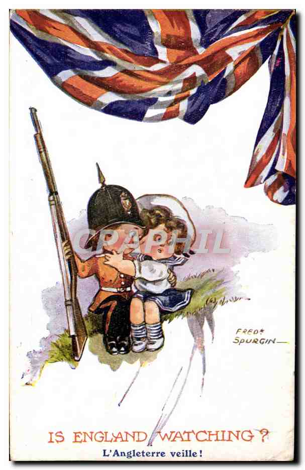 CPA Illustrateur Enfants Militaria Fred Spurgin