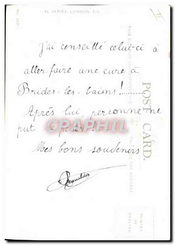 CPA Illustrateur Femme forte Bournemouth Donald McGill — Rückseite
