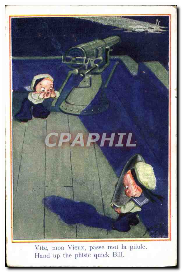 CPA Illustrateur Enfants Canon 