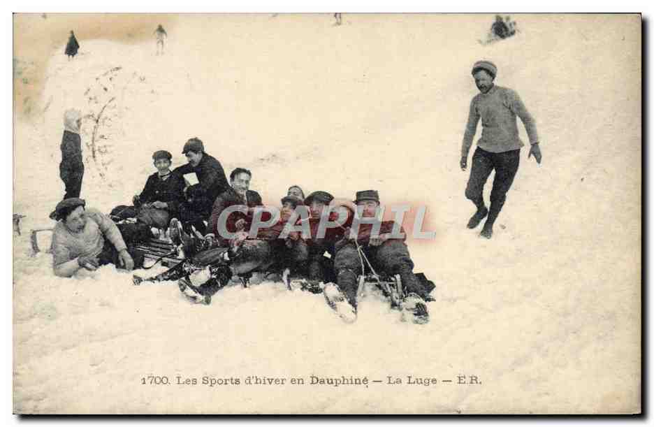 Les Sports d'hiver en Dauphiné — La Luge — E.R.