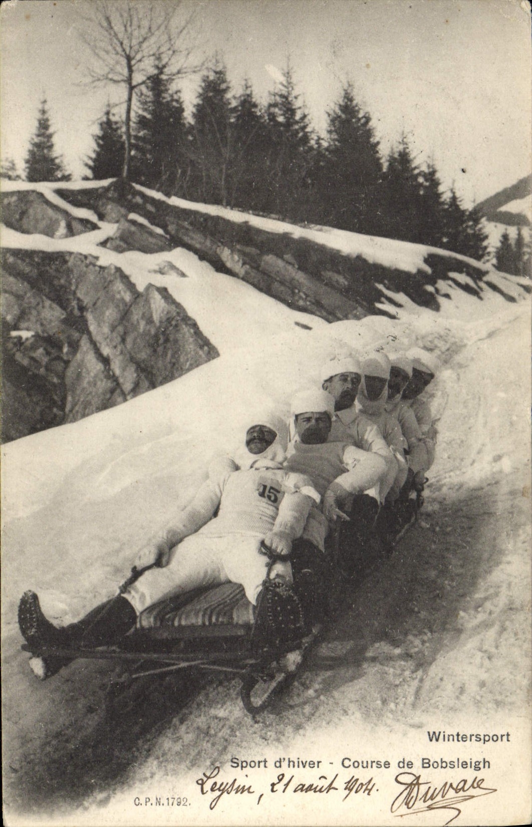 Course de Bobsleigh — Leyssin, 21 août 1904 — Wintersport