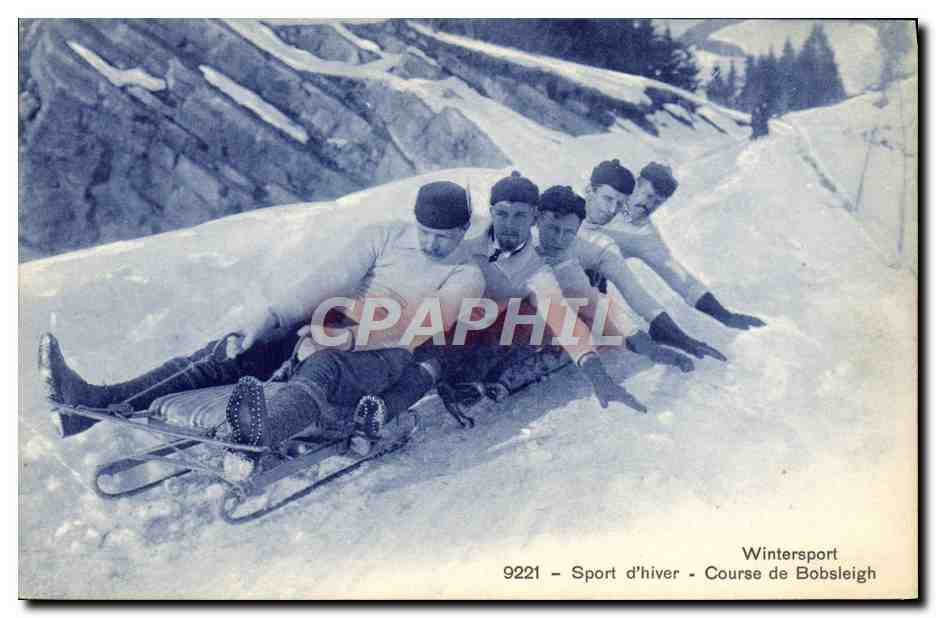 Course de Bobsleigh — Wintersport 9221 — Phototypie Co., Neuchâtel