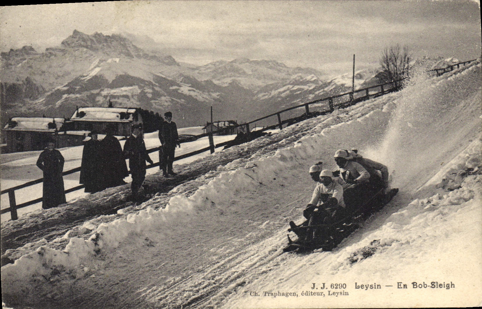 Leysin — In bob-slede — Ch. Traphagen, uitgever, Leysin