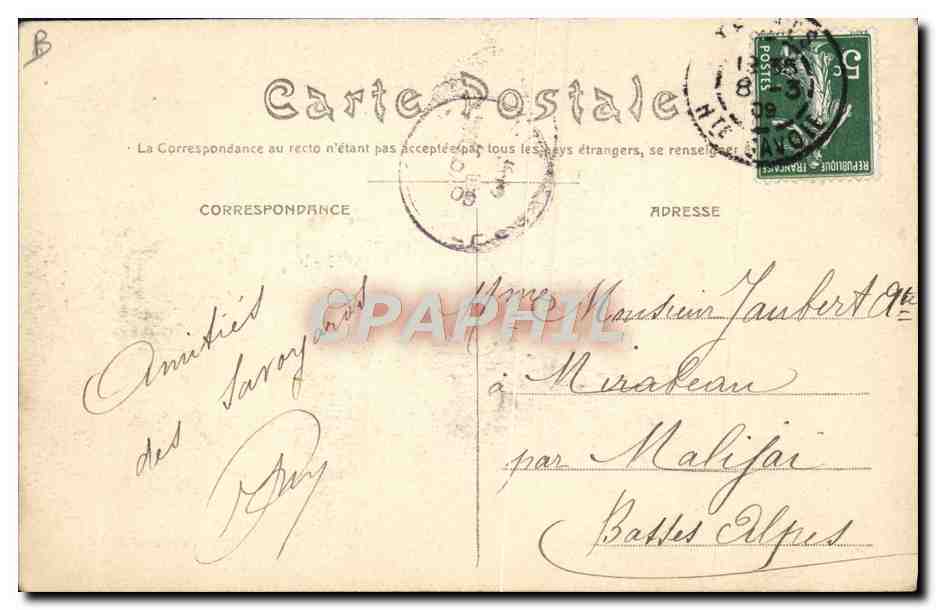 Winter sport in Savoie — In Bob-Sleigh — A. Gardet, Annecy — Achterkant