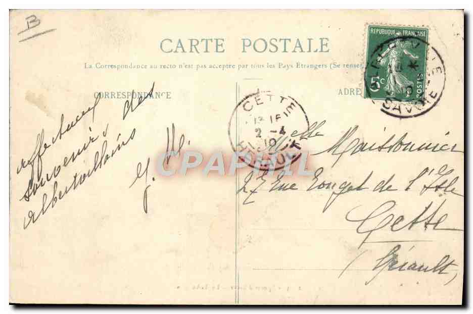 Winter sport - De afdaling — Uitgever L. MÉNAVAUD, n° 2453 — Achterkant