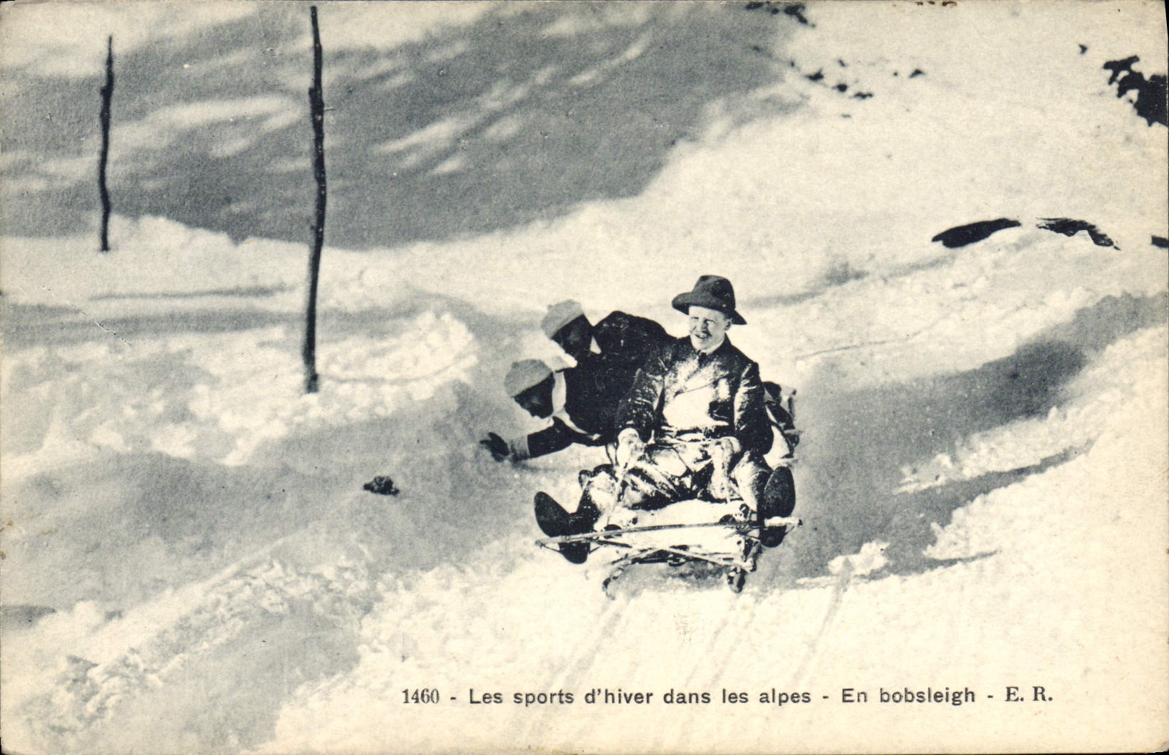 Les sports d'hiver dans les alpes - En bobsleigh - E. R. - n°1460