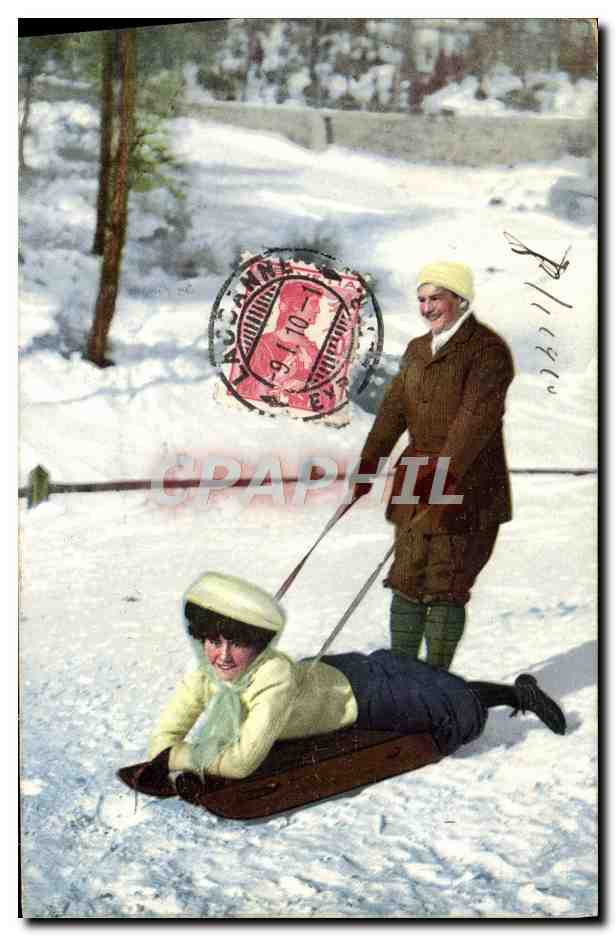 Deux femmes en hiver — sport d'hiver — éditeur Serie IV 2040
