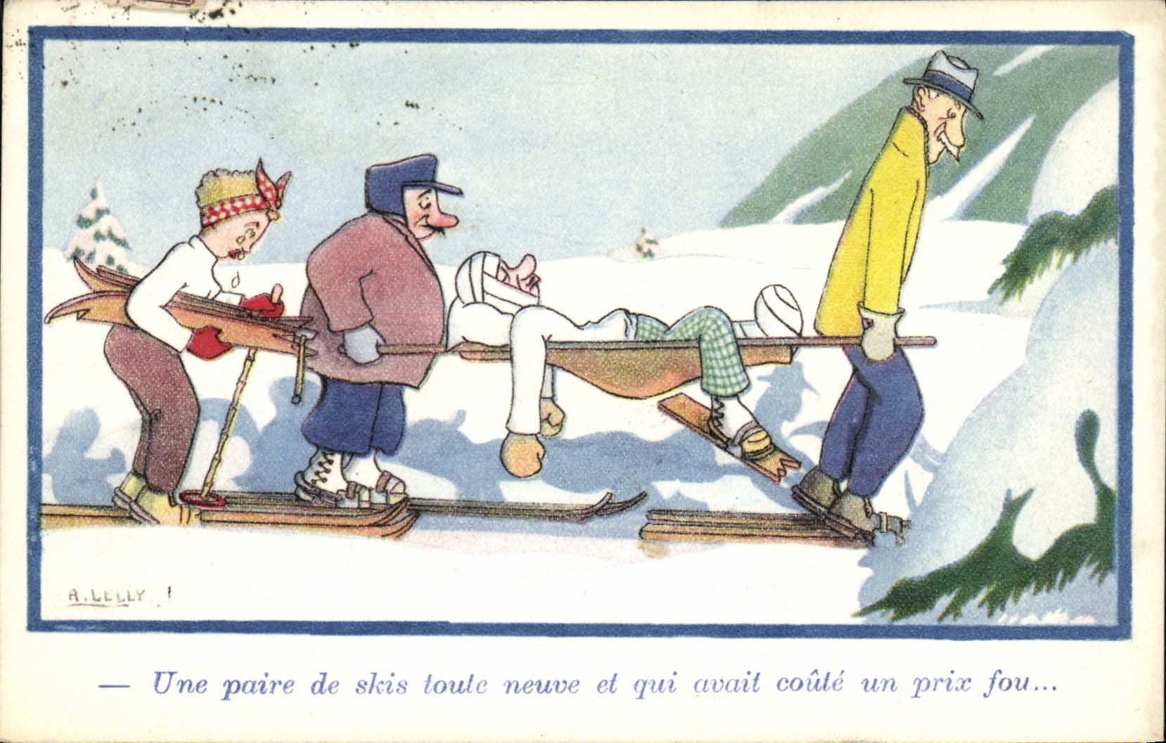 CPA Sports d'hiver Ski Lelly Une paire de skis