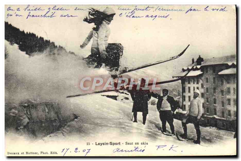 Ski-sprong — Leysin — Decaux et Buttner, Fot. Edit.