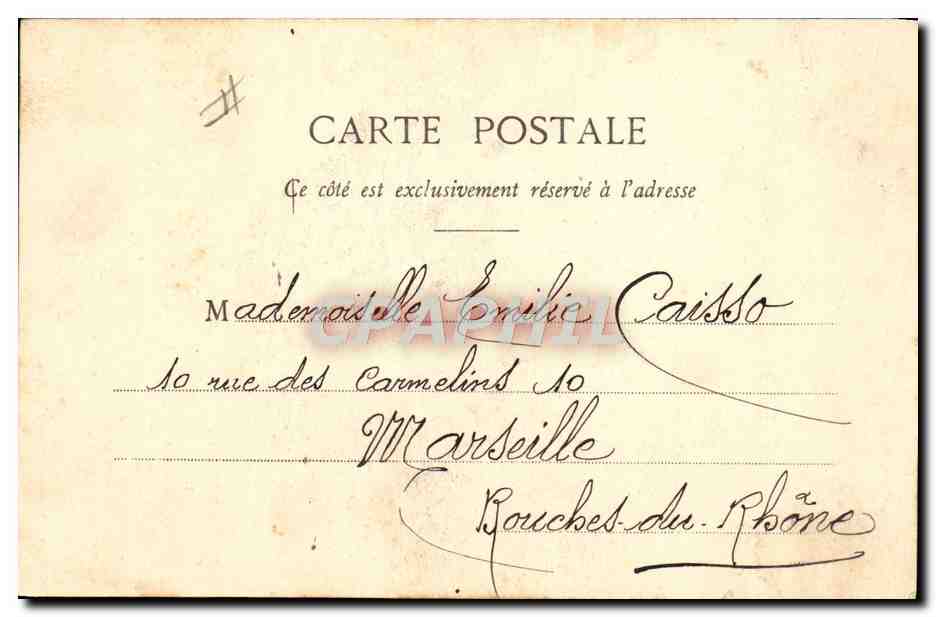 CPA Train Femme En wagon  — Verso
