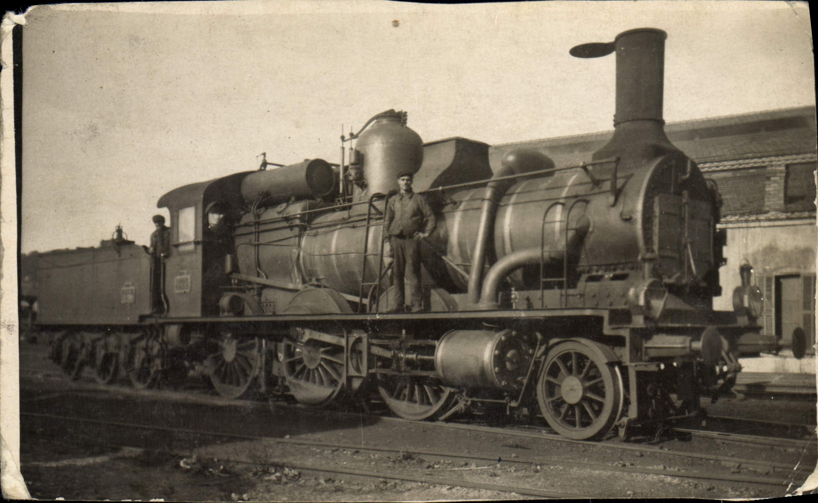 CARTE PHOTO Train Locomotive 