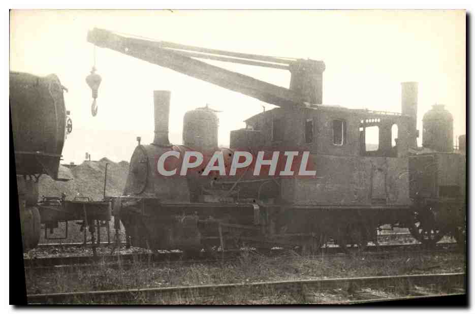 CARTE PHOTO Train Locomotive 