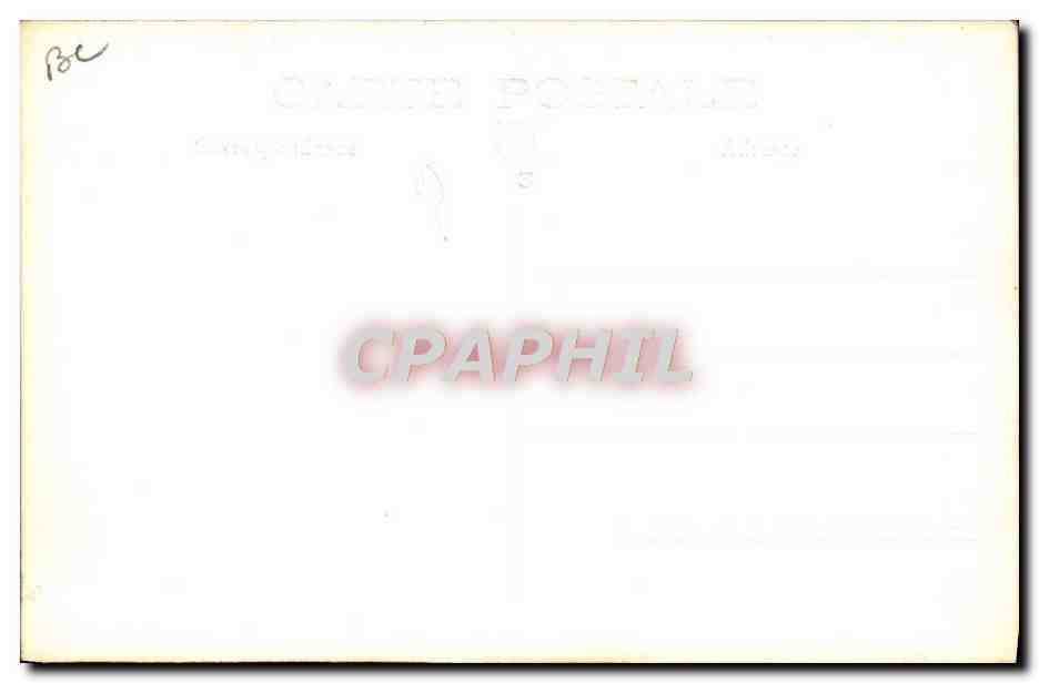 CARTE PHOTO Train Locomotive  — Verso