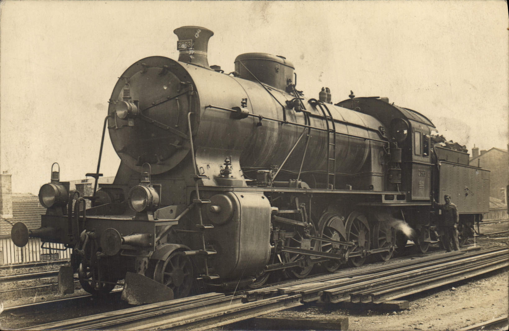 CARTE PHOTO Train Locomotive 