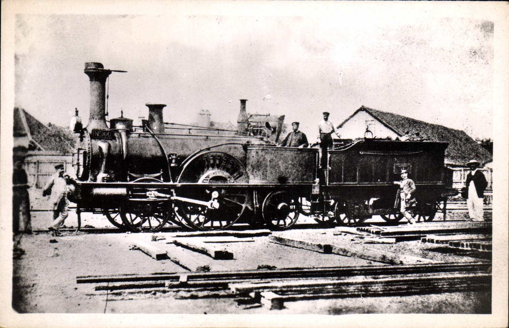 CPA Train Locomotive 160 Huningue SErie 158 a 17 de la Compagnie de l'Est