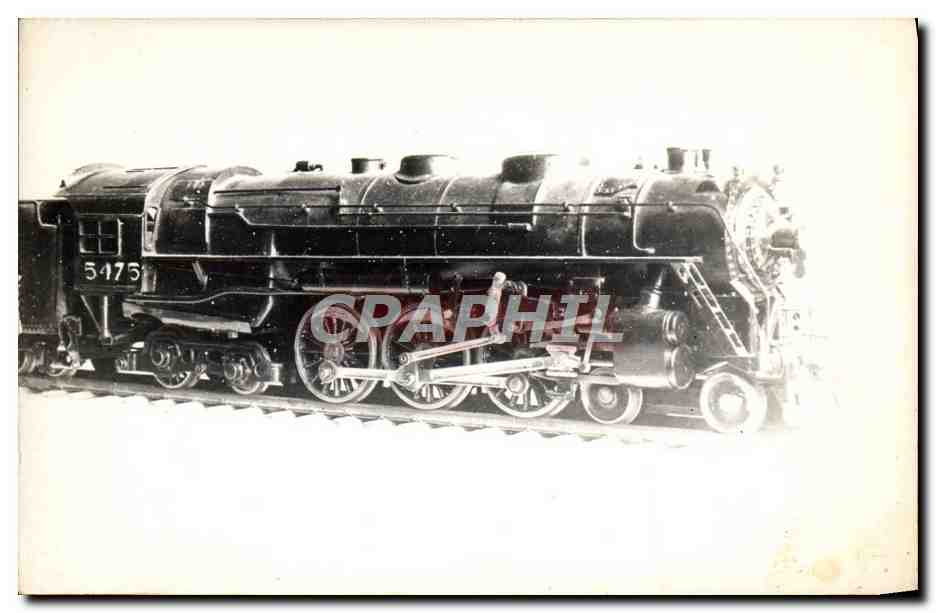 CARTE PHOTO Train Locomotive 