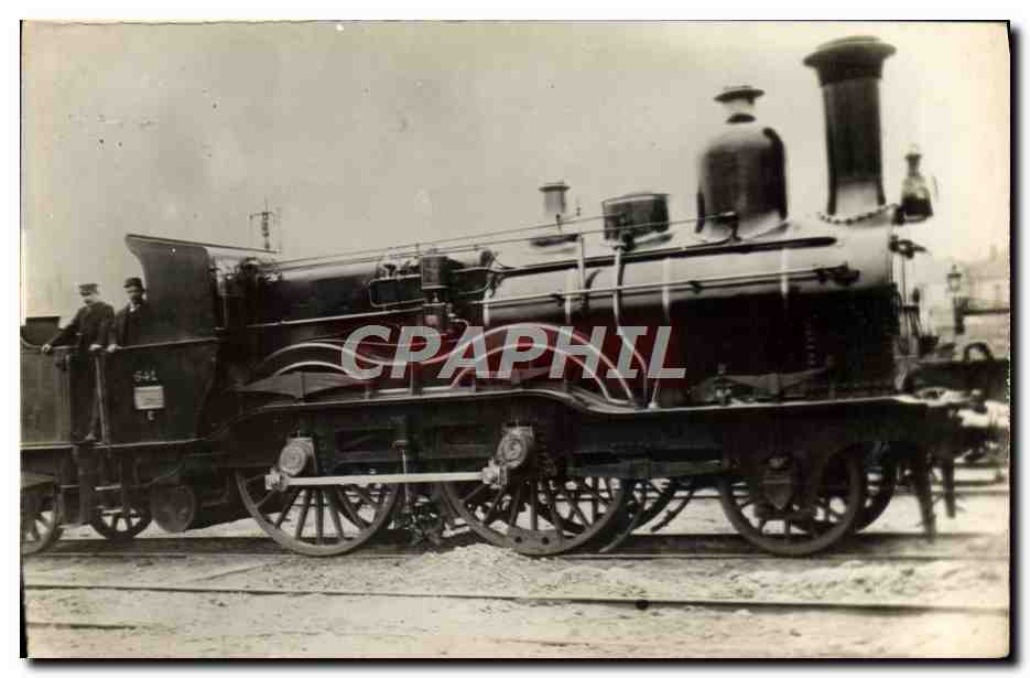 CARTE PHOTO Train Locomotive 
