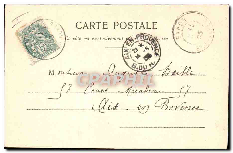 CPA Train Les geneurs en wagon  — Verso