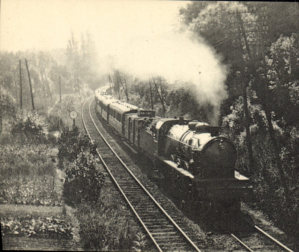 CPA Train Locomotive Reseau de l'Etat Rapide Paris Brest