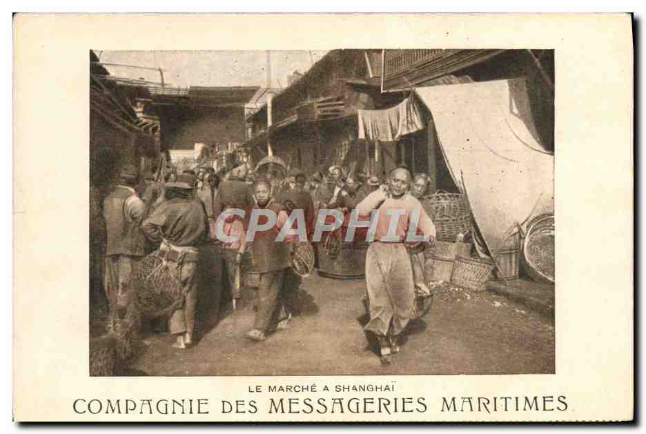 Le marché à Shanghai — Compagnie des Messageries Maritimes