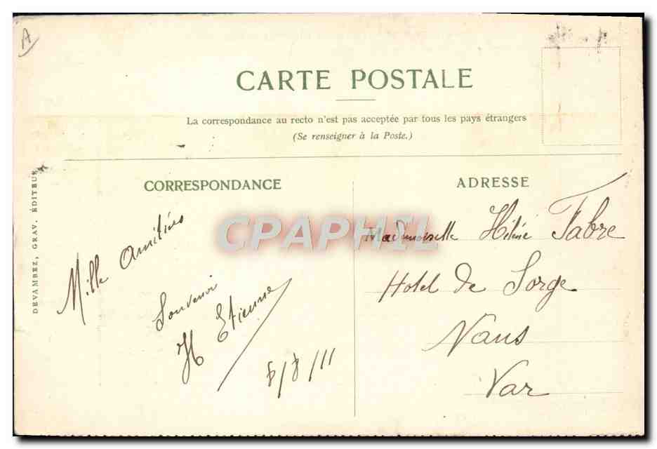 CPA Bateau Compagnie des Messageries Maritimes Genevriers Geants Pays Kikuyu Via Mombasa — Verso