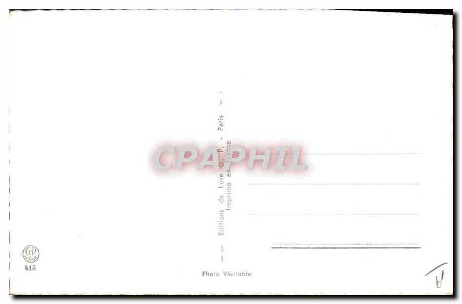 Mujer desnuda — postura sensual — Ediciones de Luye, París, n° 415 — Reverso
