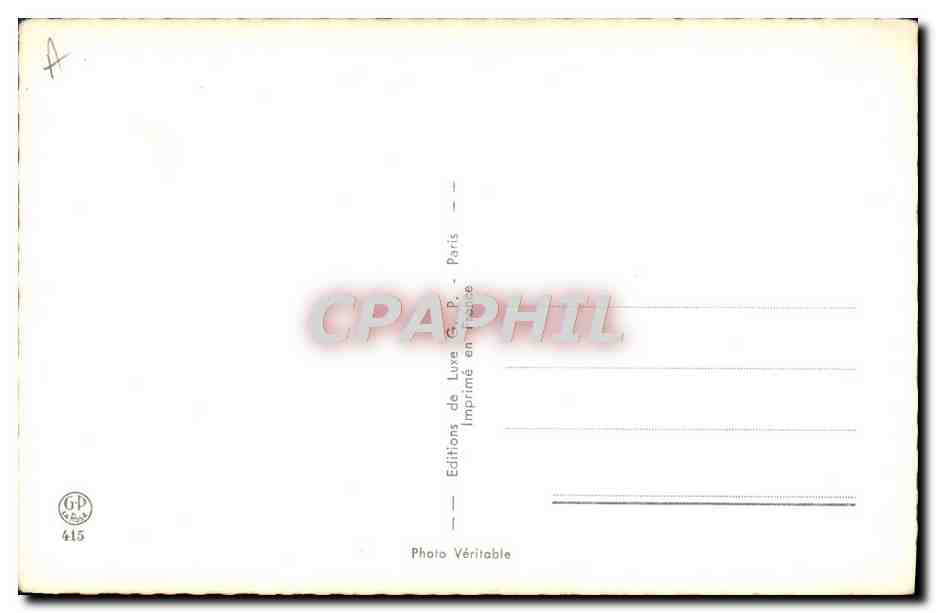 Joven mujer desnuda — postura sugestiva — Ediciones de Lujo Grap, París, n° 415 — Reverso